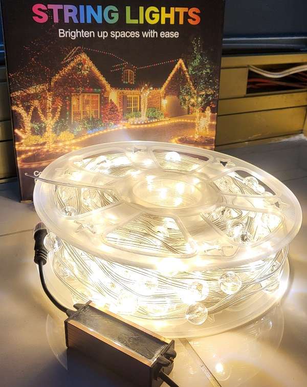 ZYF-172 50M Warm White Clear Balls 2835LED String Lights 220V