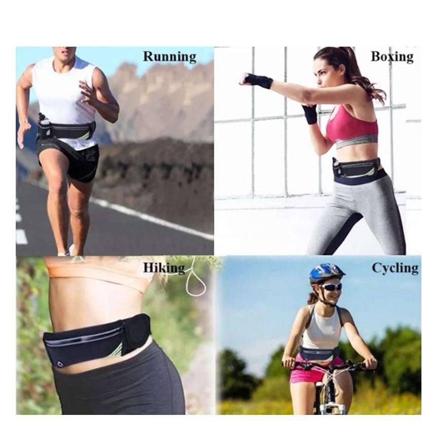 183119 Reflective Running Waist Bag with Bottle Holder