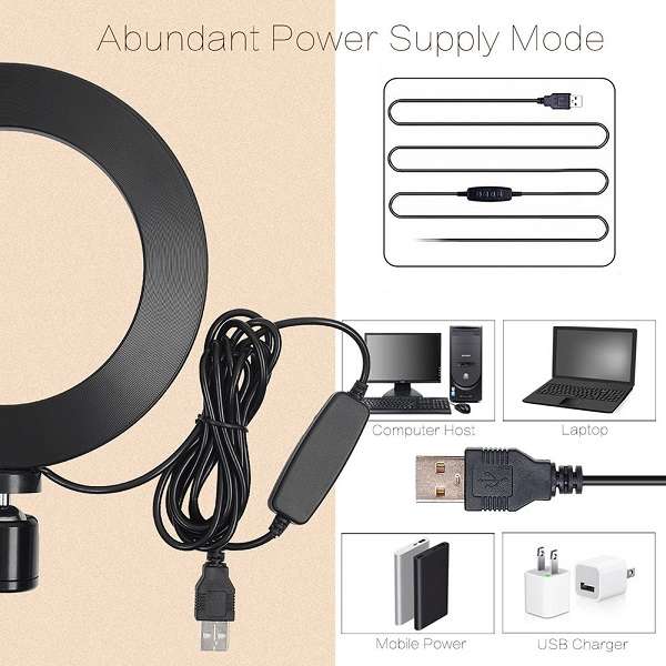 Wolulu AS-32728 14" 3 Mode White LED Ring Light With 2.1m Stand