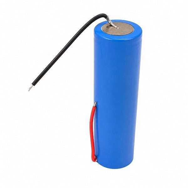 XF00234 18650 Single Flat-Head Rechargeable Battery 1200mAh with Wire 3.7V Lithium-Ion Replacement