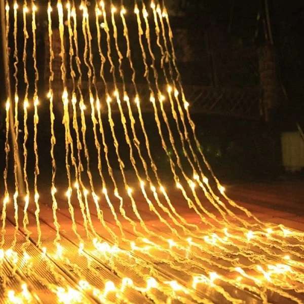 Super Electronics ZYF-128 3m x 2m Warm White Running Waterfall LED Fairy Light