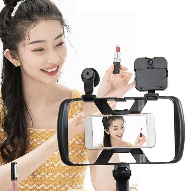 AY-49T Live Broadcast LED Tripod Microphone Lighting Kit