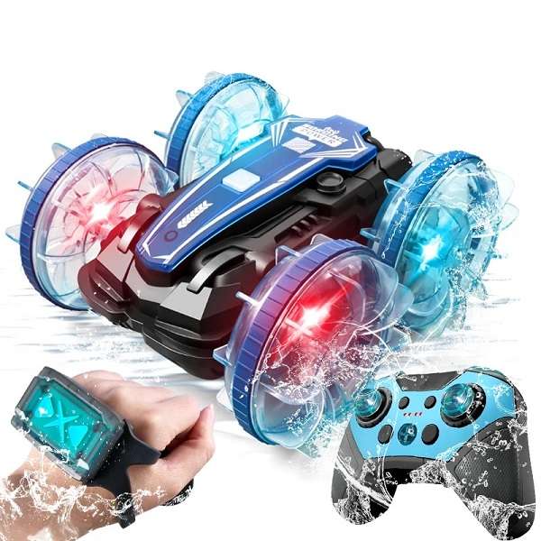 CV-B800-2 Four Wheel Amphibious Stunt RC Car With Dual Remote Control