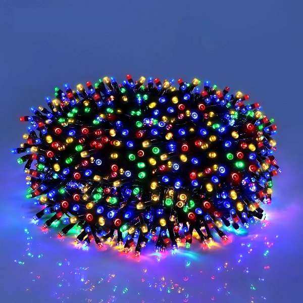 ZYF-D145 100M RGB 9V Fairy Light On Black Cable With 8 Modes