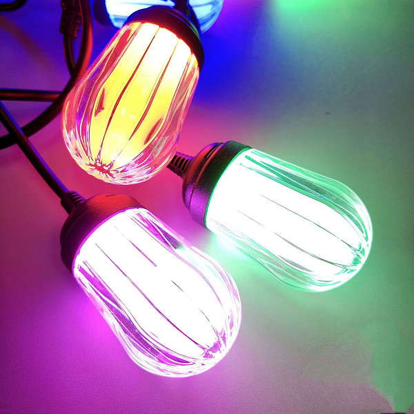 ZYF-153 Loofah 5M String With Hooks RGB Lights 10 Bulbs