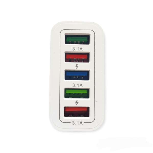 A501-2 Five Port USB Quick Smart Wall Charger 48W