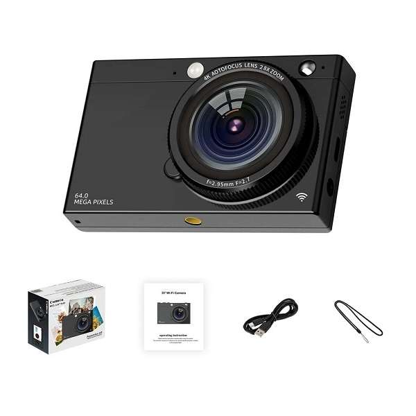 Super Electronics D7 4K Wifi Digital Camera 64mp