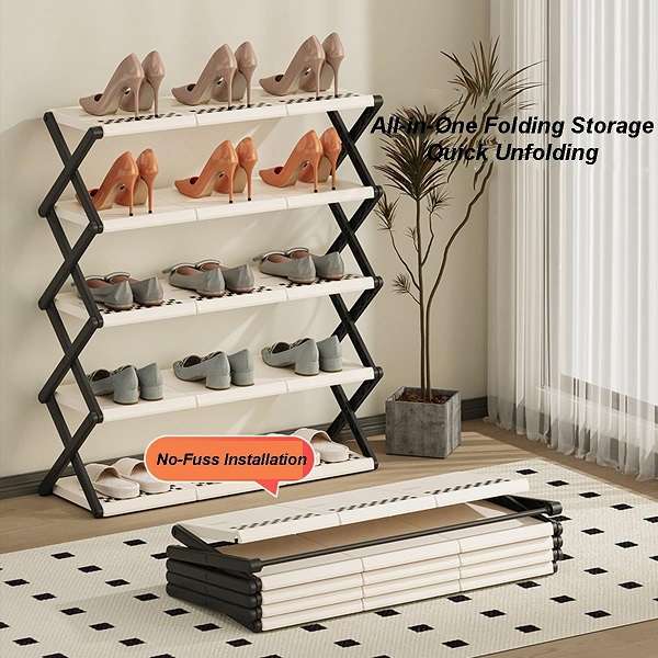 6797-5 Easy 5 Tier Collapsible Shoe Rack