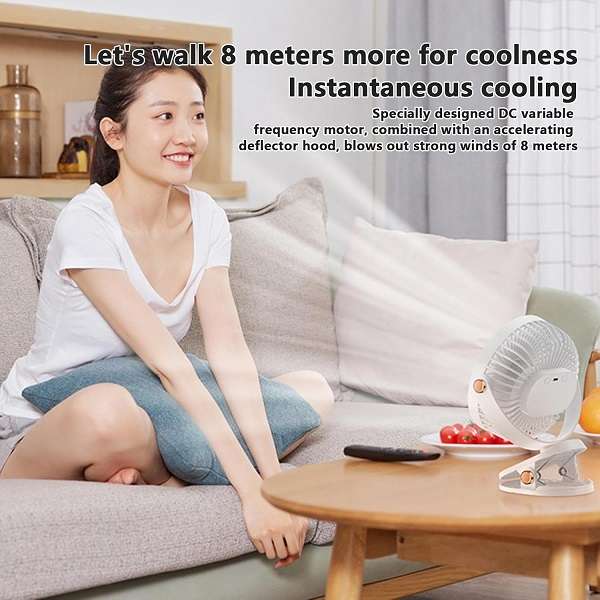 MY-7482Rechargeable Clip On Fan 5 Speed Mode