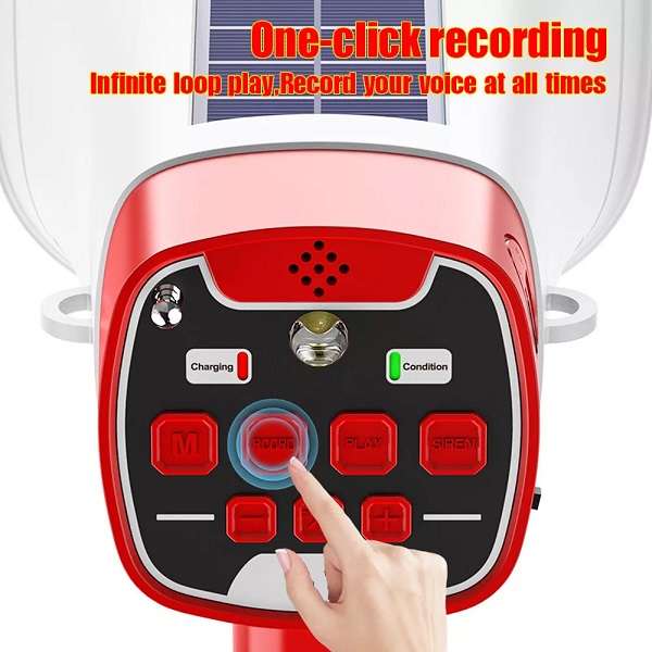 Wolulu AS-32981 Wireless Solar Powered Loud Hailer Speaker