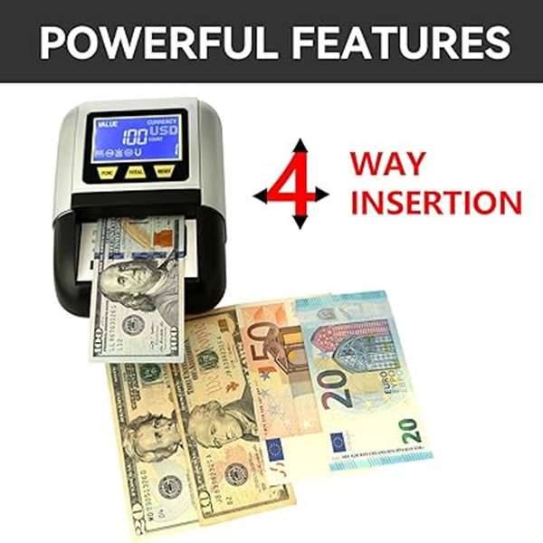Rechargeable Multi Currency Money Detector