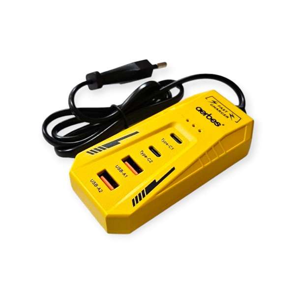Aerbes AB-PC13 60W 3.1A Power Socket Charger 2PD+2USB Port