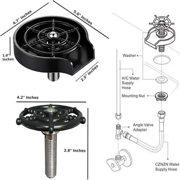 JG20375692 Automatic High Pressure Glass Rinser