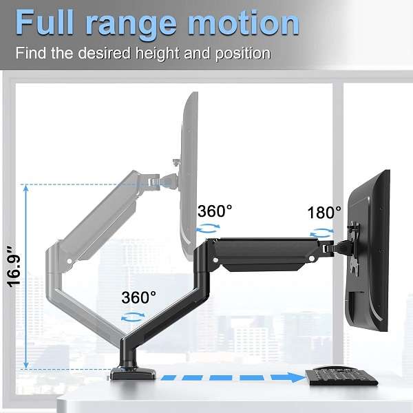 17 to 32 Single  Monitor Desk Mount