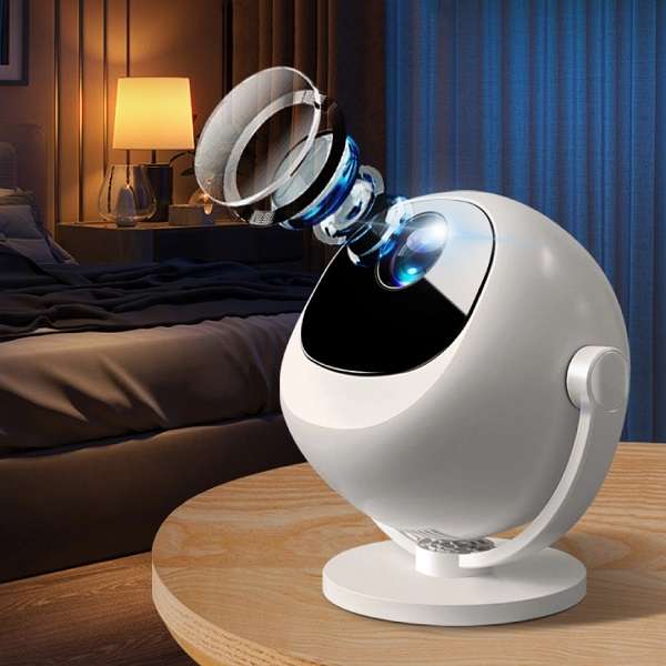 360° Rotation LED Source Smart Projector With HDMI, USB, 3.5mm Slots