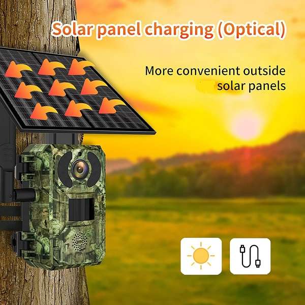 SE-H10-4G Solar 3mp Trail Outdoor Camera With PIR Motion Sensor
