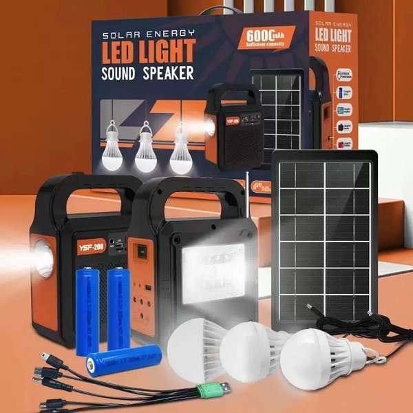 1831460 2 in 1 Bluetooth Speaker And Solar Lighting System kit with 3 Bulbs YSF-200