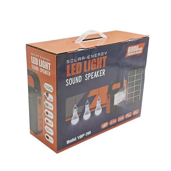 1831460 2 in 1 Bluetooth Speaker And Solar Lighting System kit with 3 Bulbs YSF-200