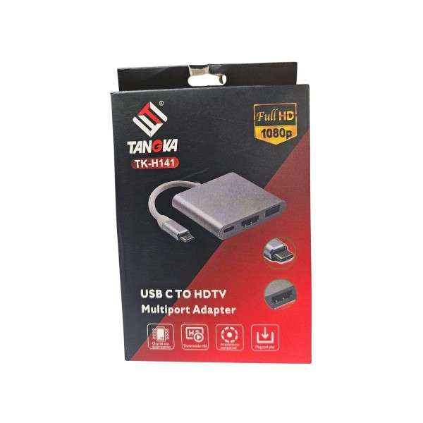 Tangka TK-H141 Type C To  HDMI + USB 3.0 +Type C Adapter Cable