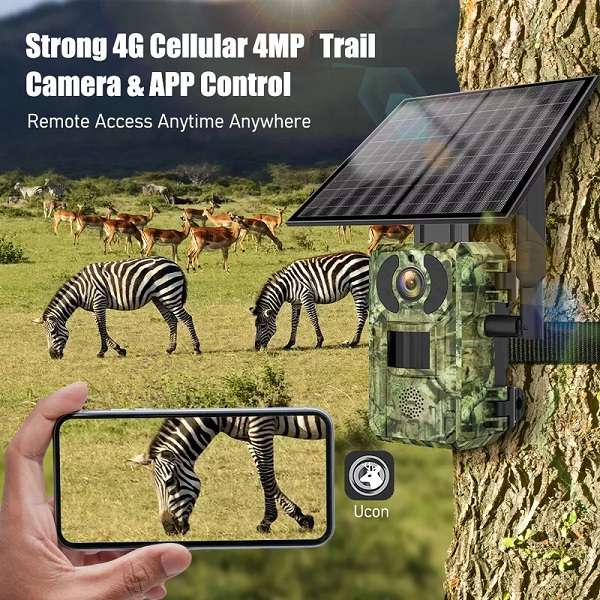 SE-H10-4G Solar 3mp Trail Outdoor Camera With PIR Motion Sensor