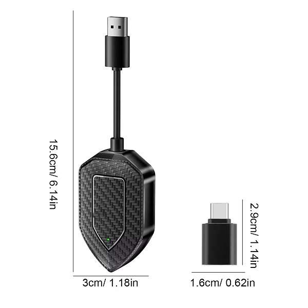 Wired to Wireless Carplay Converter Android Auto 2-in-1