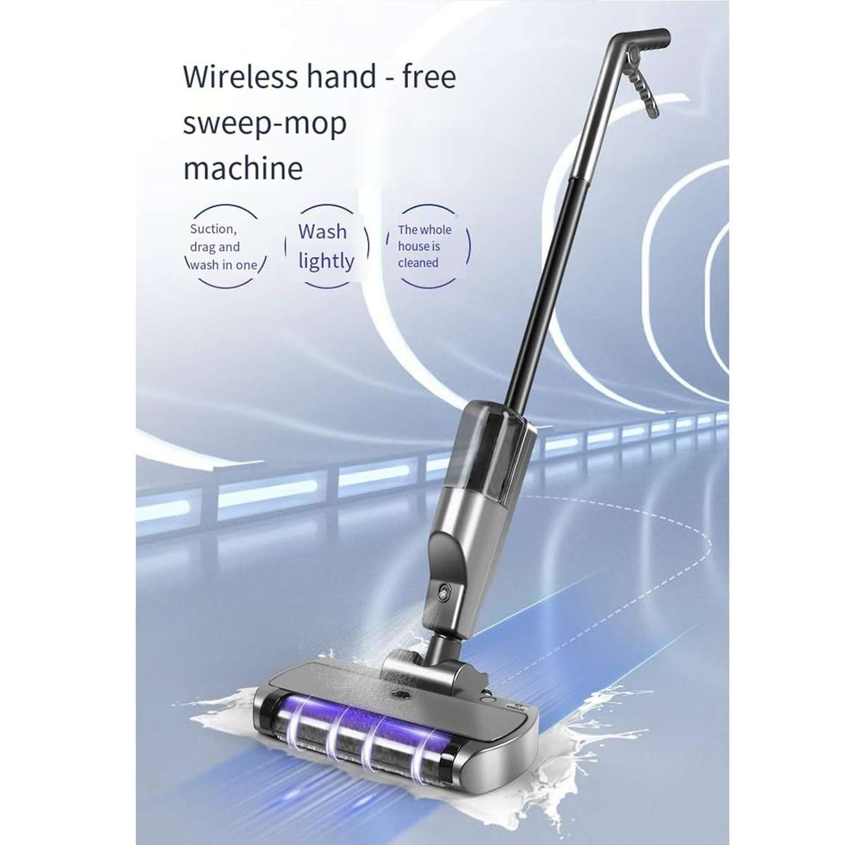 Multifunctional Wireless Handheld Floor Vacuum Mopping Machine With Water Tank