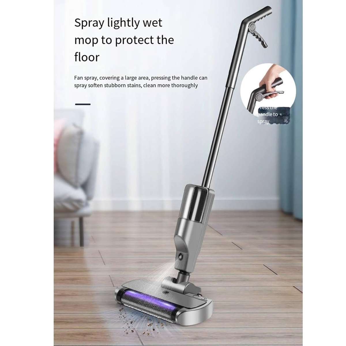 Multifunctional Wireless Handheld Floor Vacuum Mopping Machine With Water Tank