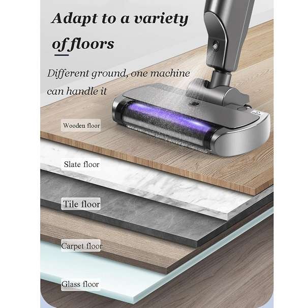 Multifunctional Wireless Handheld Floor Vacuum Mopping Machine With Water Tank