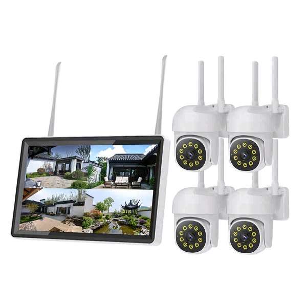 CW53C-NVR Smart Wifi HD NVR Kit 4 Channel Ball Camera ESEECLOUD App