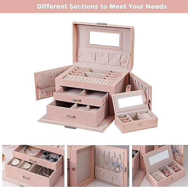 YD452878  3 Layer Storage Jewellery Organizing Box With Small Jewellery Box