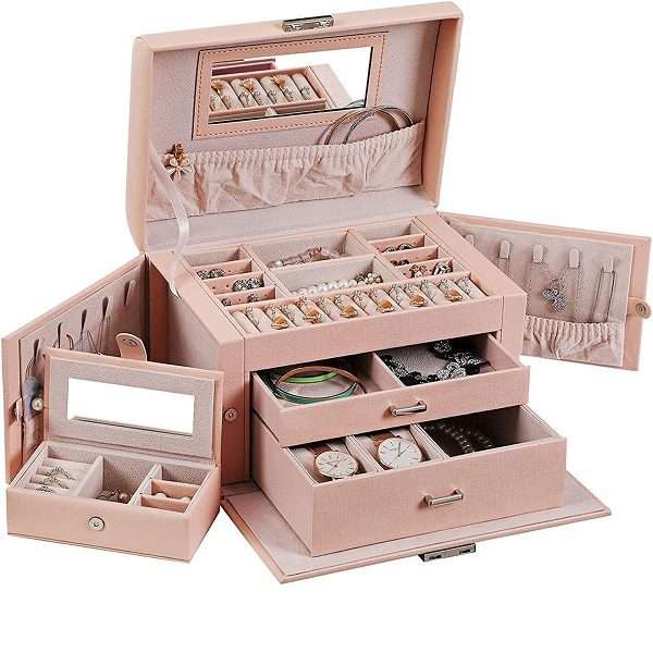YD452878  3 Layer Storage Jewellery Organizing Box With Small Jewellery Box