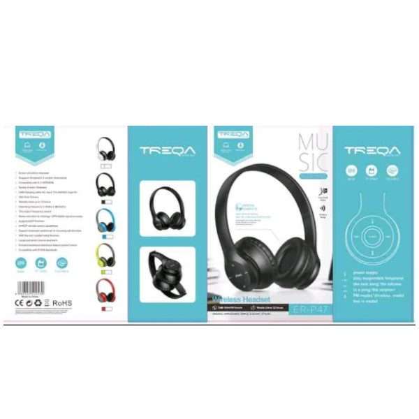 P47 Foldable Wireless Bluetooth Headphones With Micro SD Card Slot