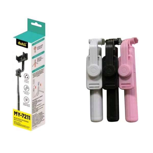 Baihuo My-7211 Bluetooth Selfie Tripod Stick With Remote