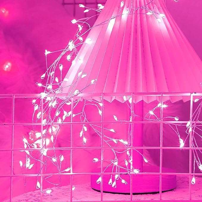 ZYF-D256 50m Firecracker Copper Wire 1000LI P44 With Remote Control 220V Pink