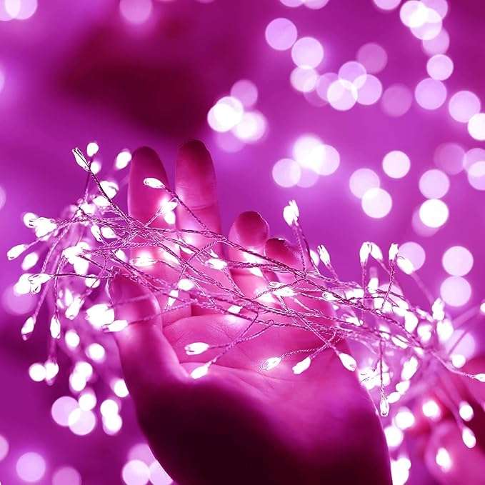 ZYF-D256 50m Firecracker Copper Wire 1000LI P44 With Remote Control 220V Pink