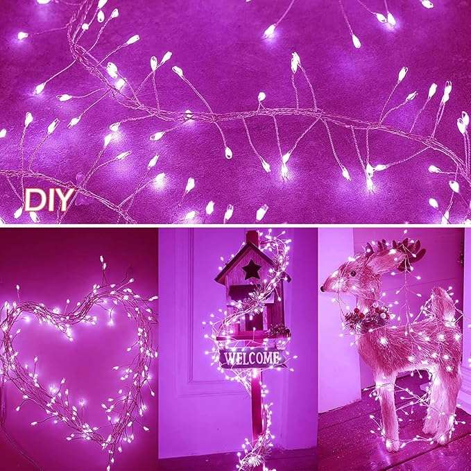 ZYF-D256 50m Firecracker Copper Wire 1000LI P44 With Remote Control 220V Pink