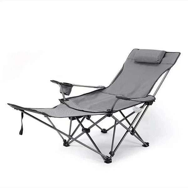 Adjustable Outdoor Folding Recliner Chair With Removeable Footrest