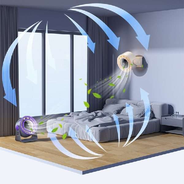 PM-269 6.2" Desktop Cooling Fan Digital Display Touch Screen 5 Speeds