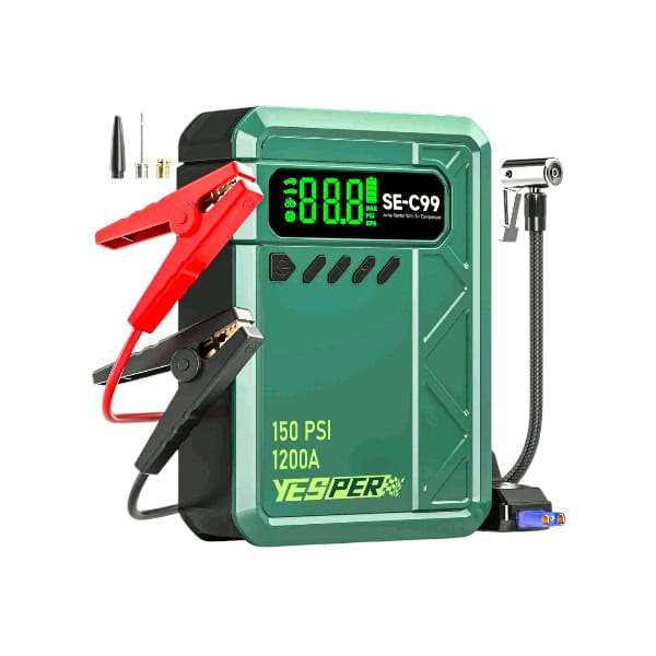 SE-C99 Multi-Function Car Jump Starter with Air Compressor