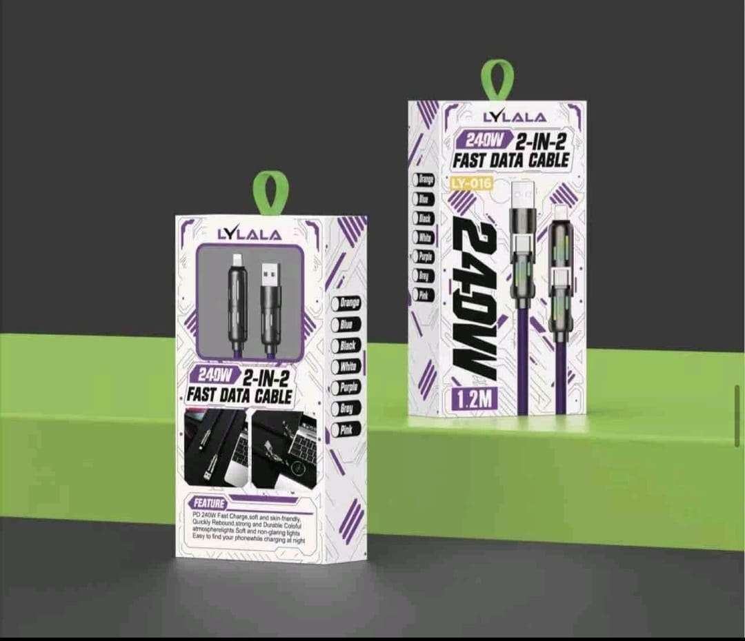 LY-016 2M Lylala 240W 2-in-2 Fast Charging Cable
