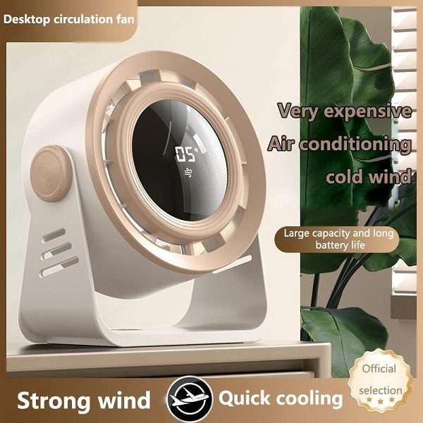 PM-269 6.2" Desktop Cooling Fan Digital Display Touch Screen 5 Speeds