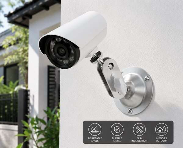 Universal CCTV Camera Wall Mount Bracket Adjustable Security Camera Mount Base