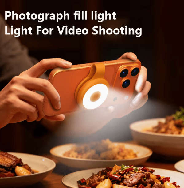 F6 Portable LED Fill Light for MagSafe Compatibility with iPhones
