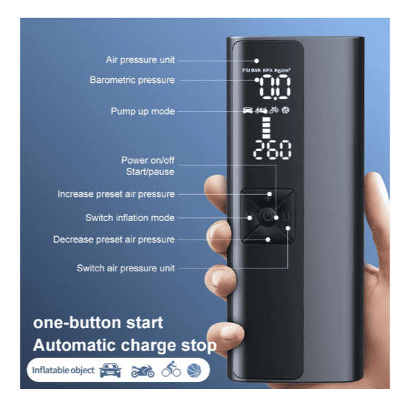 AB-CQ03 Aerbes Portable Rechargeable Tyre Pressure Air Pump