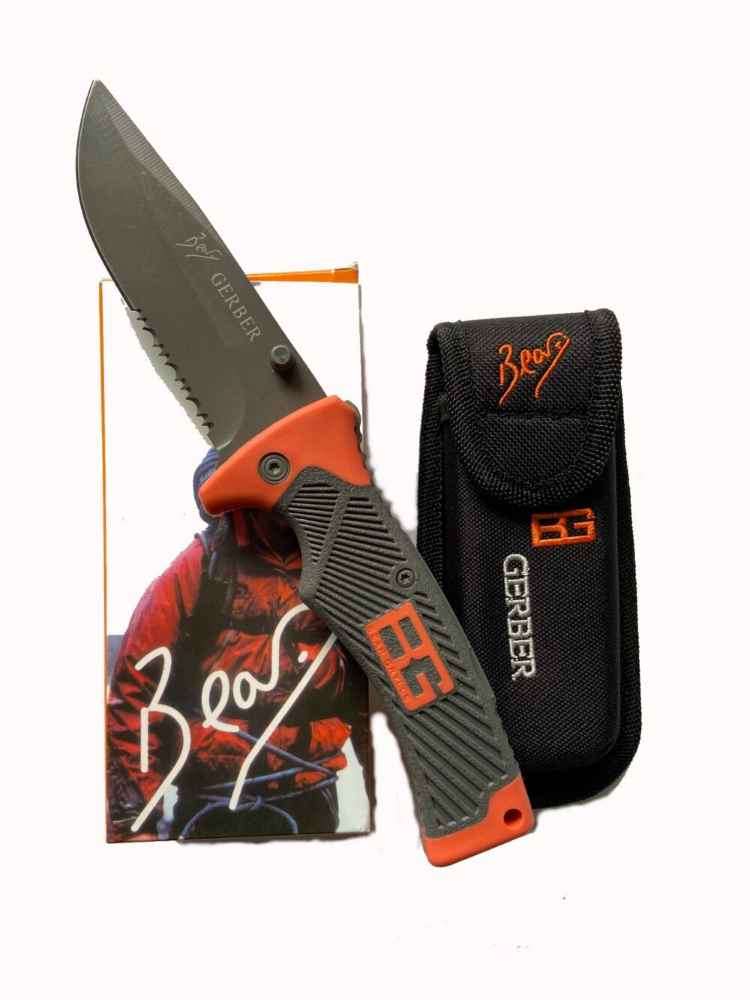 Gerber Bear Grylls Survival Series, Folding Sheath Knife, Stainless Steel