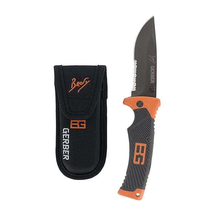 Gerber Bear Grylls Survival Series, Folding Sheath Knife, Stainless Steel