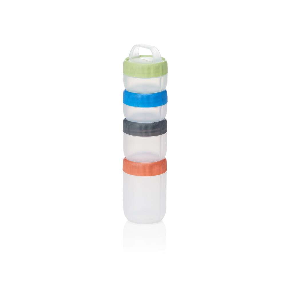 Human Gear STAX SMALL 4 PACK CLEAR/SPECTRUM