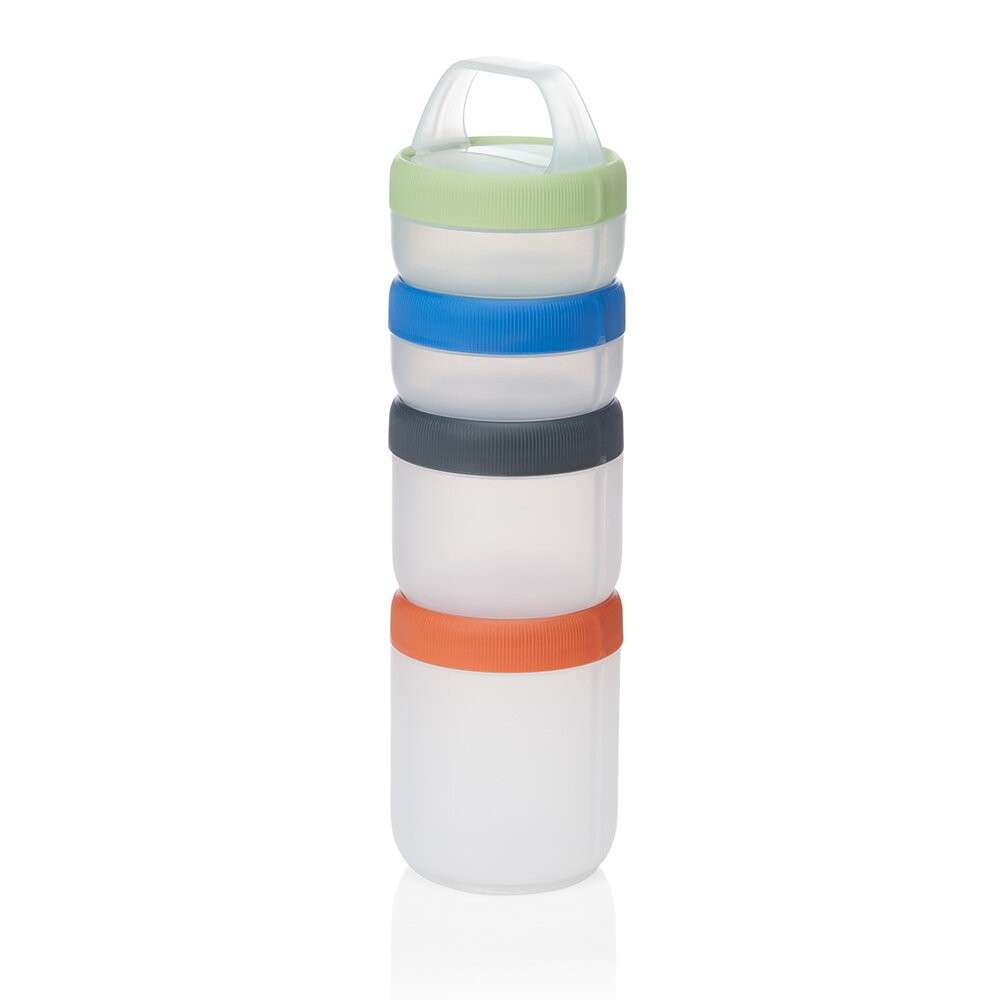 Human Gear STAX MEDIUM 4 PACK CLEAR/SPECTRUM