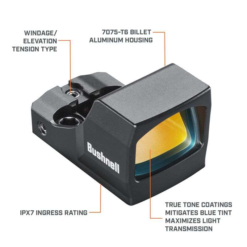 Bushnell RXC-200 6MOA RED DOT COMPACT BLK REFLEX