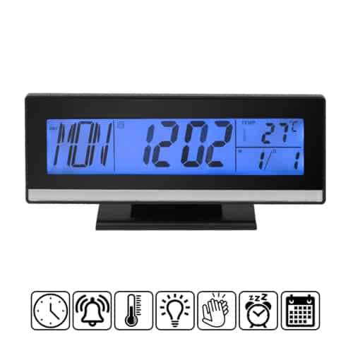 Thermometer Shows Indoor Alarm Clock